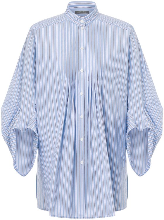 Shop Alberta Ferretti Striped Shirt In Blue