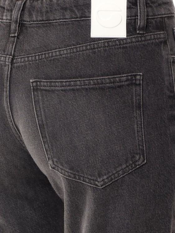 Shop Coperni Open Knee Black Denim Trouser In Grey