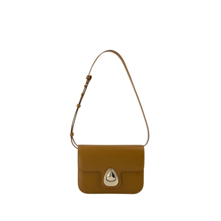 Shop Apc Astra Small Crossbody Bag - Leather - Brown In White