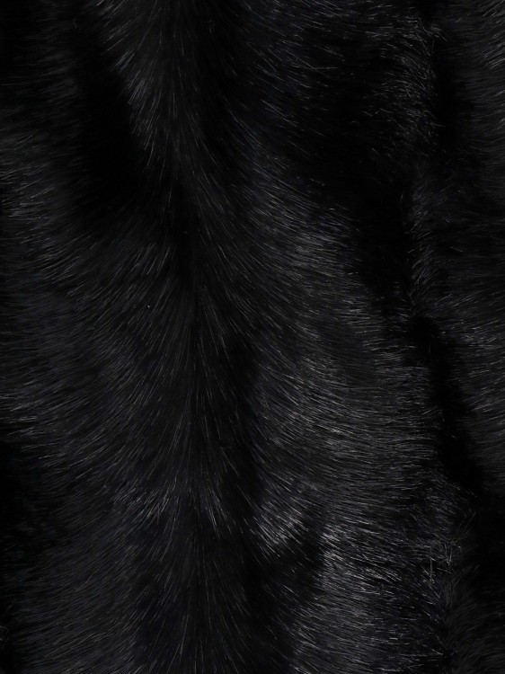 Shop Burberry Faux Fur Scarf In Black