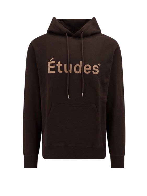Shop Etudes Studio Organic Cotton Sweatshirt With Frontal Logo In Black