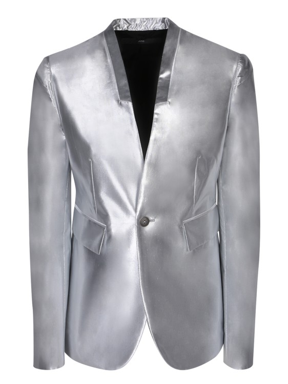 Shop Sapio Single-breasted Jacket In Silver