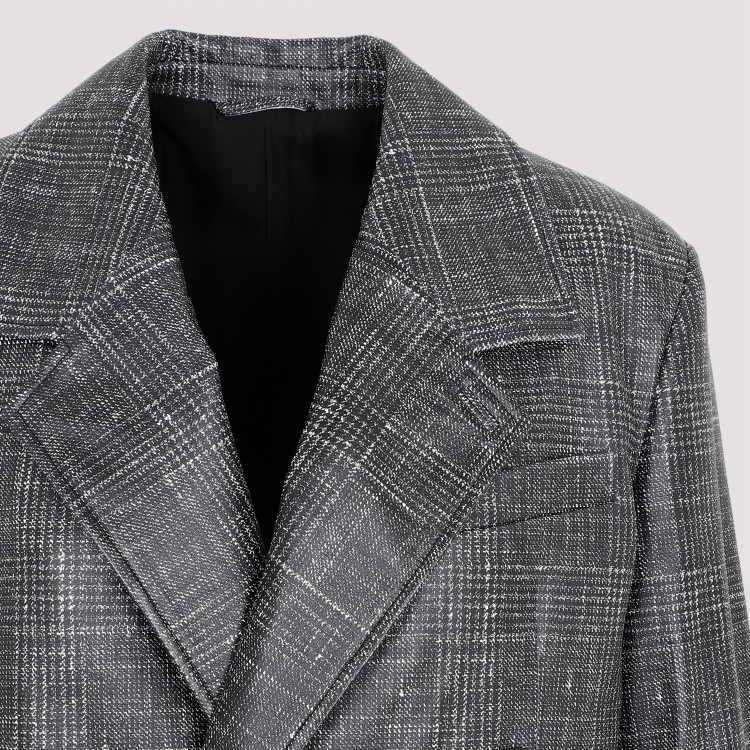 Bottega Veneta Printed Leather Jacket 38 In Grey