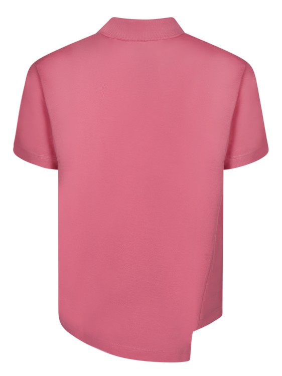 Shop Comme Des Garçons Boss Asymmetric Pink Polo Shirt