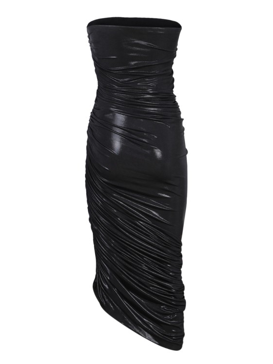 Shop Norma Kamali Asymmetric Dress In Black