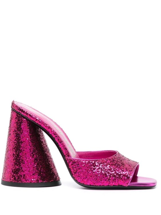 Shop Attico Luz Pink Mules Shoes