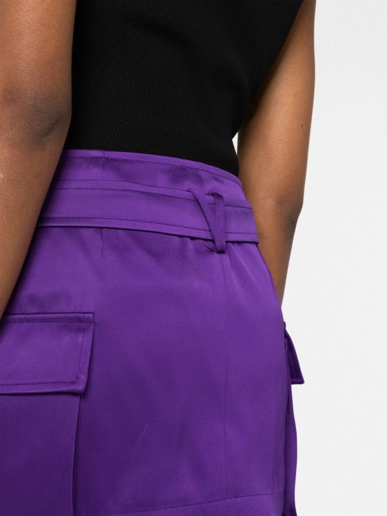Shop Versace Medusa &apos;95 Purple Cargo Mini Skirt