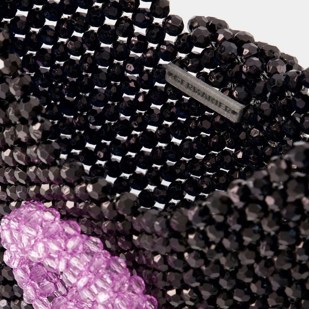Germanier Beaded Hobo Bag - Beads - Black In Black