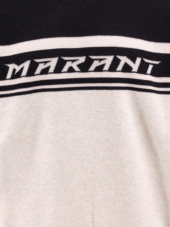 Shop Isabel Marant Frontal Logo Organic Cotton Blend Sweater In Black