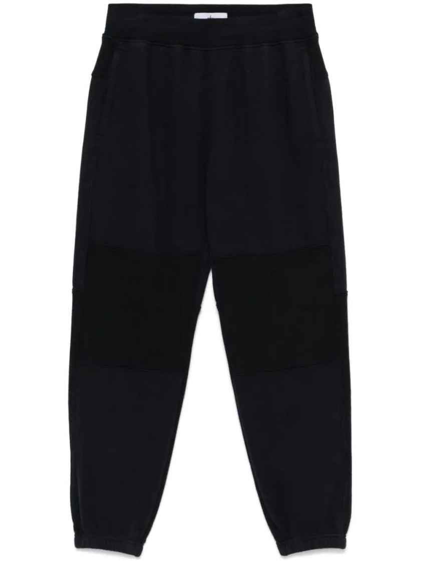 Stone Island Cotton Sweatpants In Black