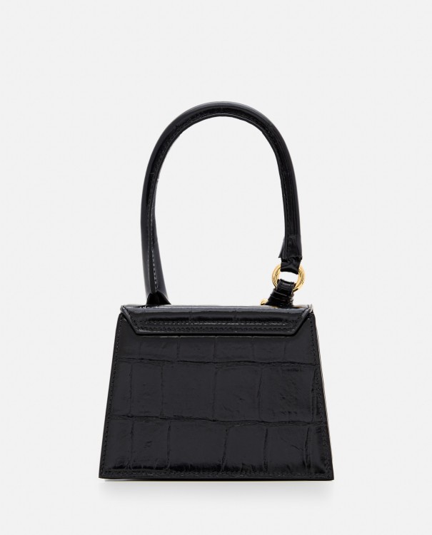 Shop Jacquemus Le Chiquito Moyen Boucle Leather Bag In Black