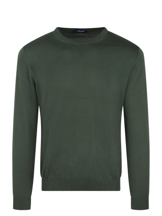 Shop Drumohr Cotton Knit Sweater In Green