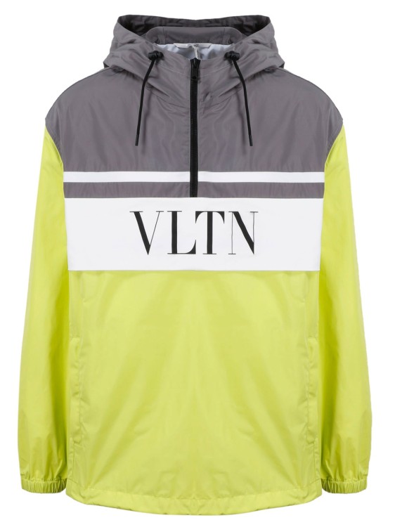 Shop Valentino Nylon Logo Jacket In Multicolor