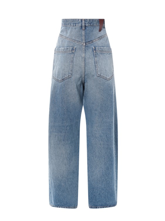Shop Dark Park Oversize Jeans With Wide Leg In Blue