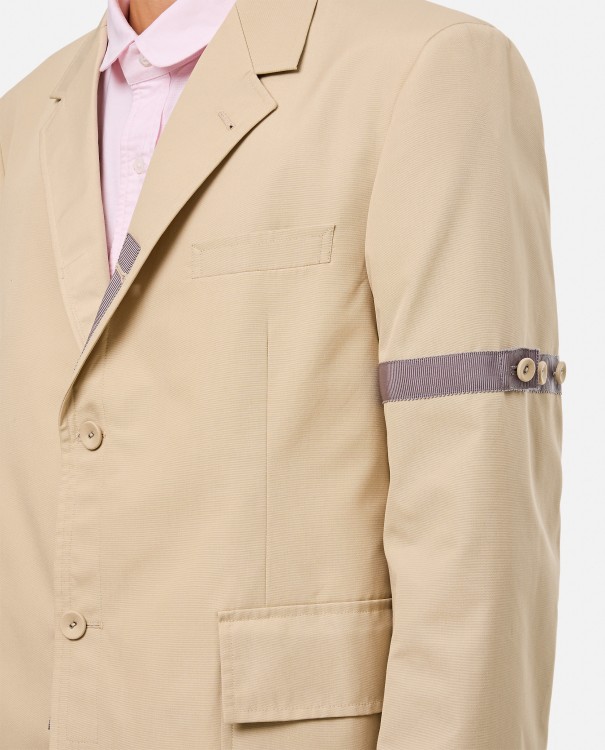 Shop Thom Browne Unstructured Straight Fit Jacket In Neutrals