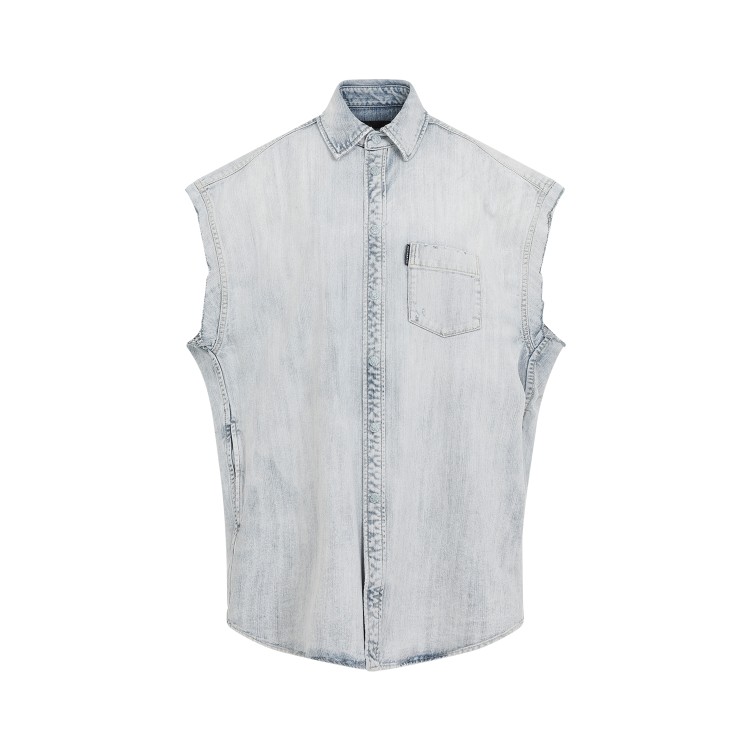 BALENCIAGA BALENCIAGA RIPPED SLEEVE SHIRT 