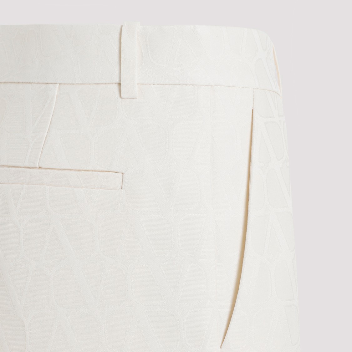Valentino Crepe Pants In White