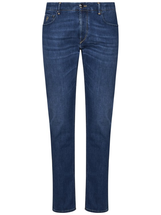 Handpicked Slim Fit Orvieto Jeans In Faded Blue