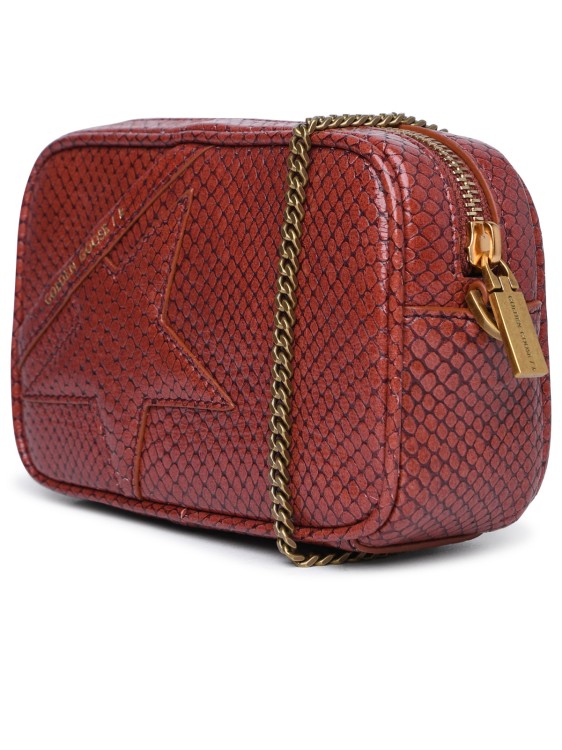 Shop Golden Goose Star' Mini Bag In Brown Leather In Burgundy
