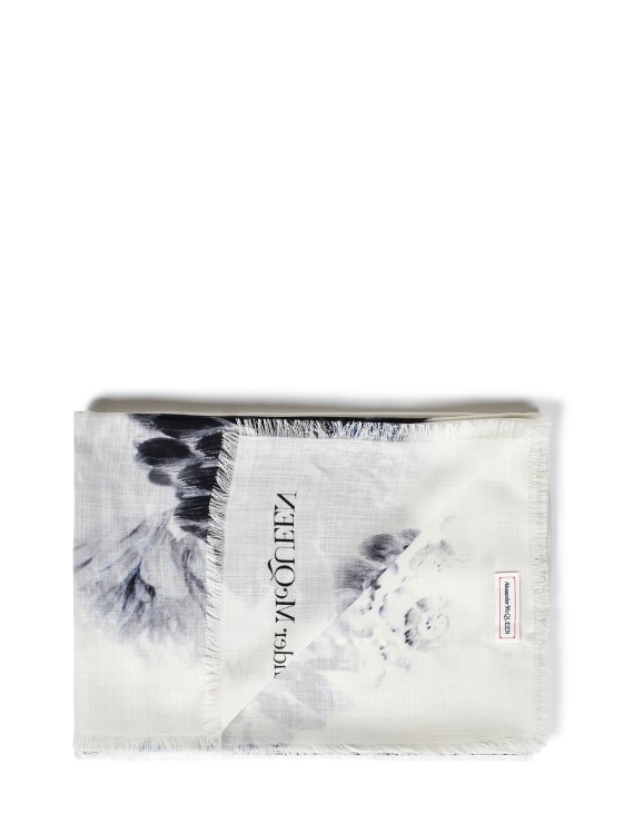 Shop Alexander Mcqueen Ivory-colored Cashmere Scarf In White