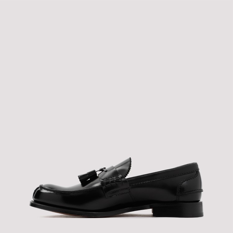 Shop Church's Tiverton Black Brushed Calf Leather Loafers
