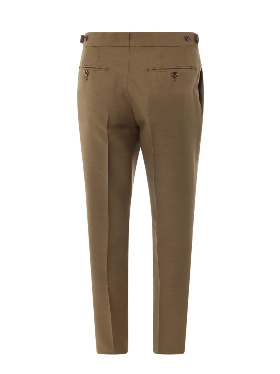 Shop Tom Ford Viscose And Wool Trouser In Brown