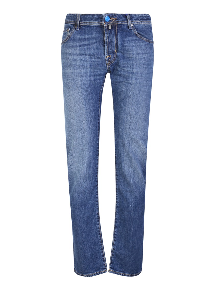 Jacob Cohen Blue Cotton Slim Men Jeans In Blue