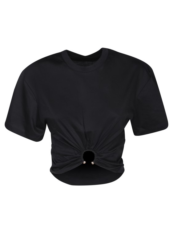 Paco Rabanne Cropped T-shirt In Black