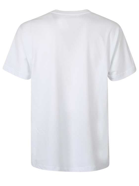 Shop Giuseppe Zanotti White Logo Embroidered T-shirt