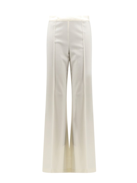 Shop Erika Cavallini Virgin Wool Blend Trouser In Grey