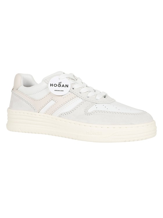 Shop Hogan H630 Sneakers In Suede In White