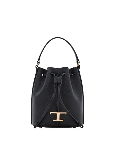 Shop Tod's Micro Leather Bucket Bag In Black