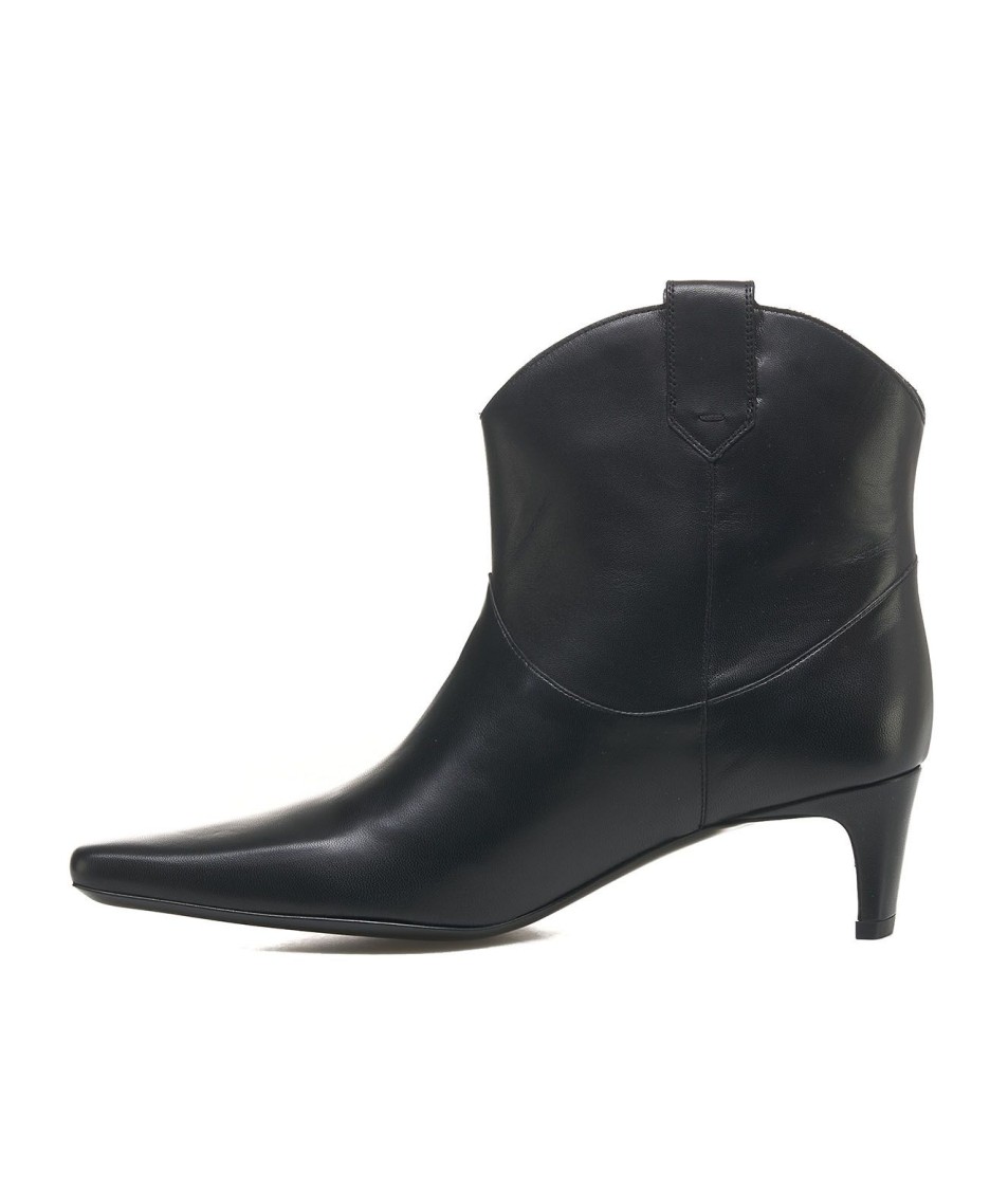 Shop Staud Ankle Boots 'western Wally' In Black