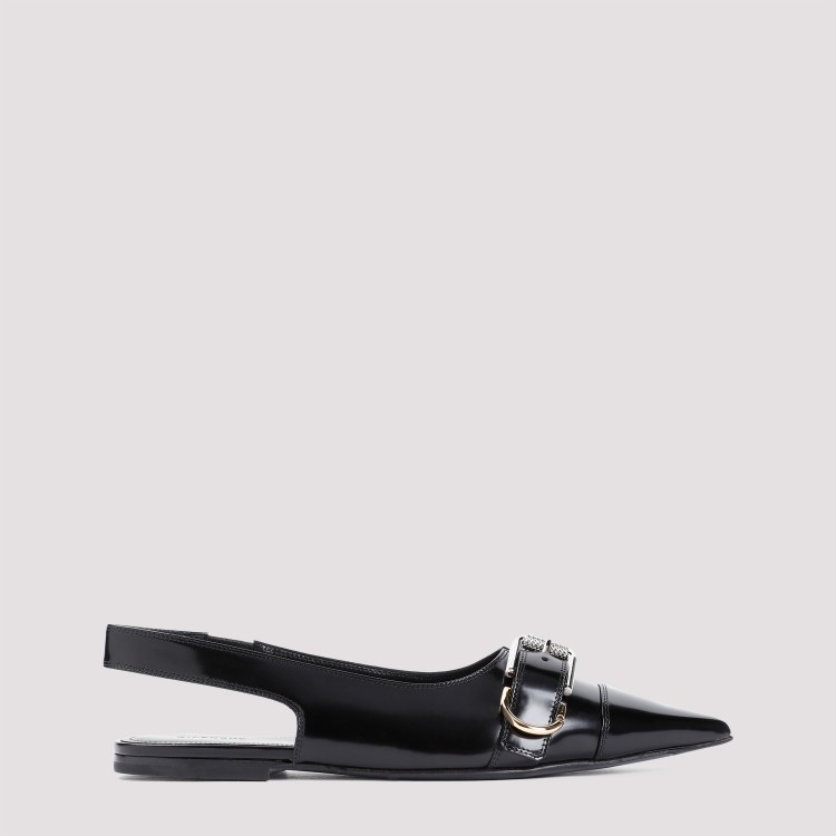 Shop Givenchy Leather Ballerina In Black