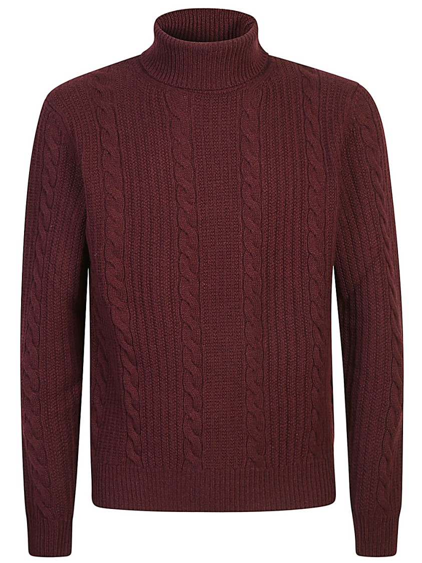 Corneliani Roll-neck Jumper In Burgundy