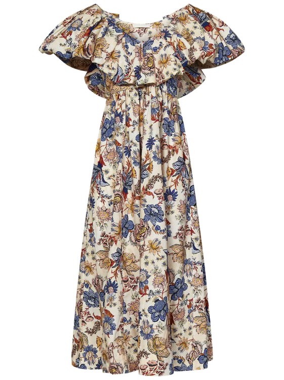 Shop Ulla Johnson Francesca Cotton Poplin Midi Dress In Brown