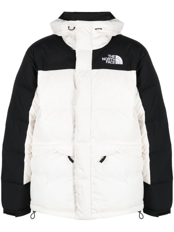 THE NORTH FACE WHITE & BLACK PADDED HOODED PARKA