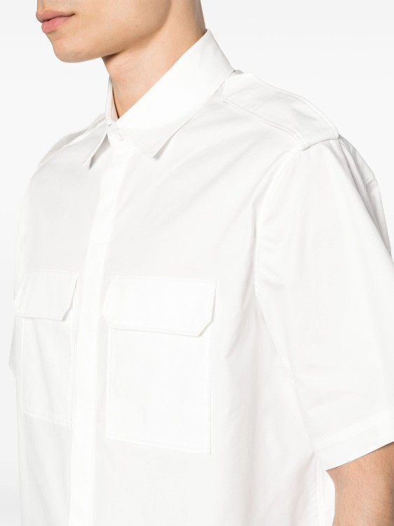 Shop Neil Barrett White Poplin Shirt
