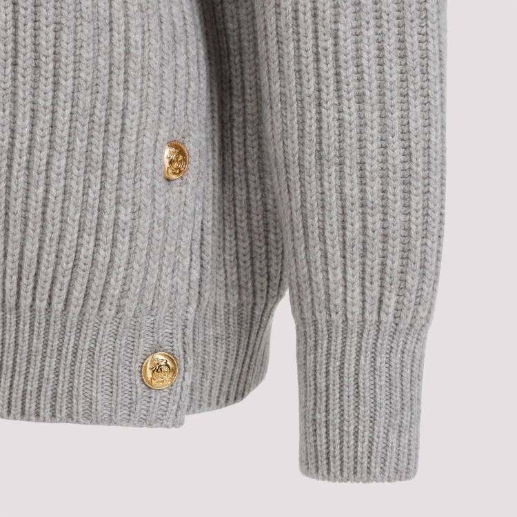 Shop Gucci Warm Grey Ribbed Wool-cashmere Sweater
