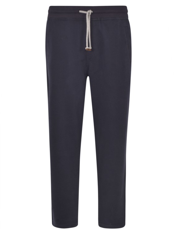 Shop Brunello Cucinelli Tapered Drawstring Track Pants In Black