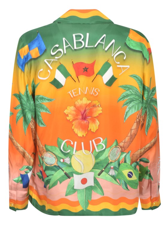 Shop Casablanca Silk Shirt In Multicolor