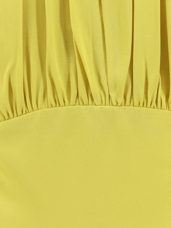 Shop Jil Sander Sleeveless Satin Dress In Yellow