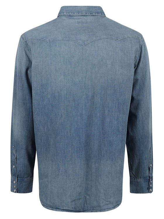 Shop Polo Ralph Lauren Blue Cotton Denim Shirt