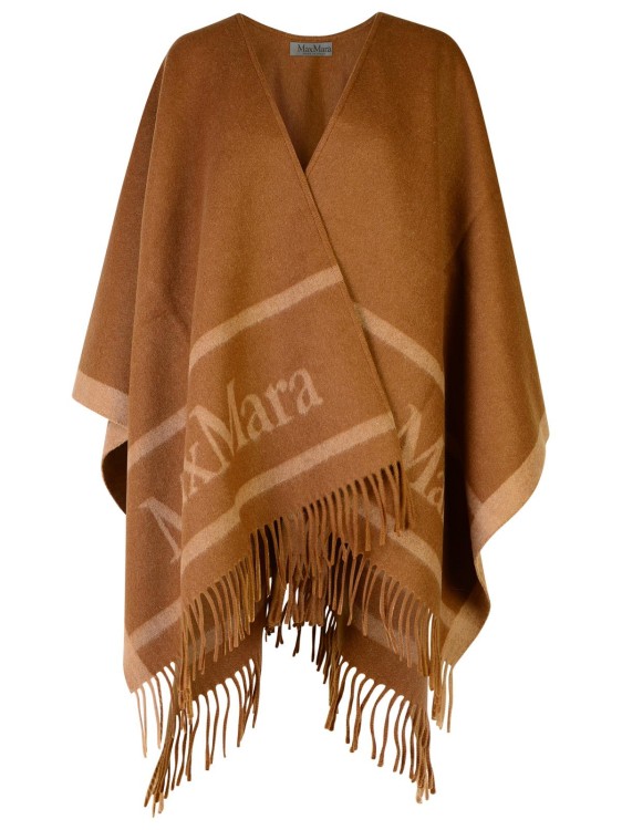 Shop Max Mara Hilde' Brown Wool Cape
