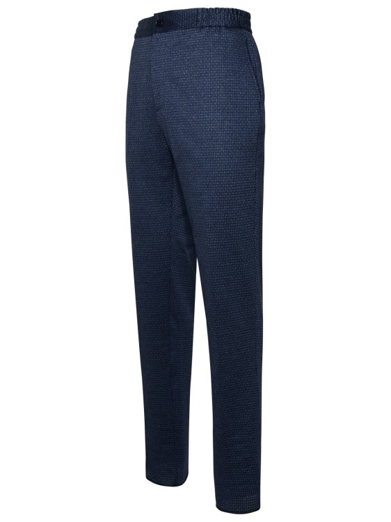 Shop Etro Blue Cotton Trousers
