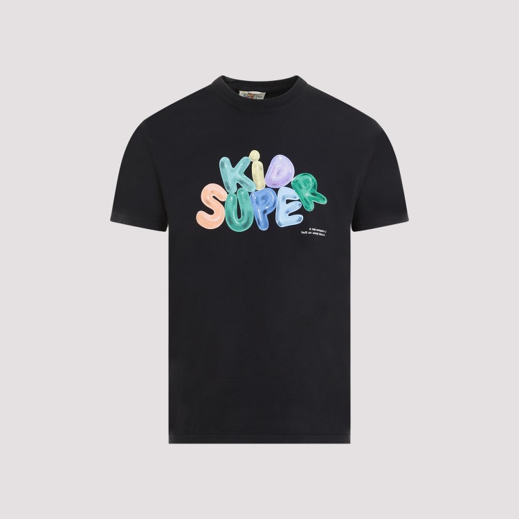 Shop Kidsuper Black Cotton Bubble T-shirt