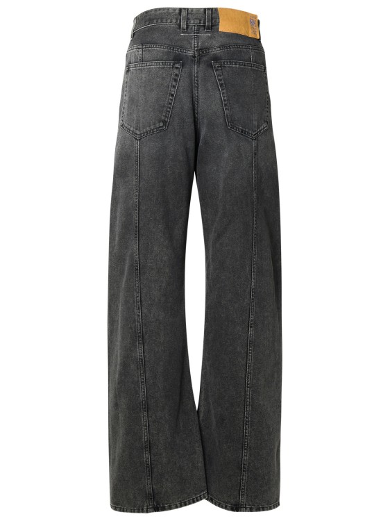 Shop Mm6 Maison Margiela Gray Denim Jeans In Black
