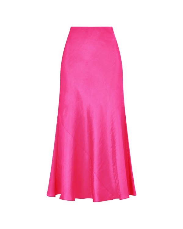 Shop Serena Bute Bias Maxi Skirt - Fluro Pink