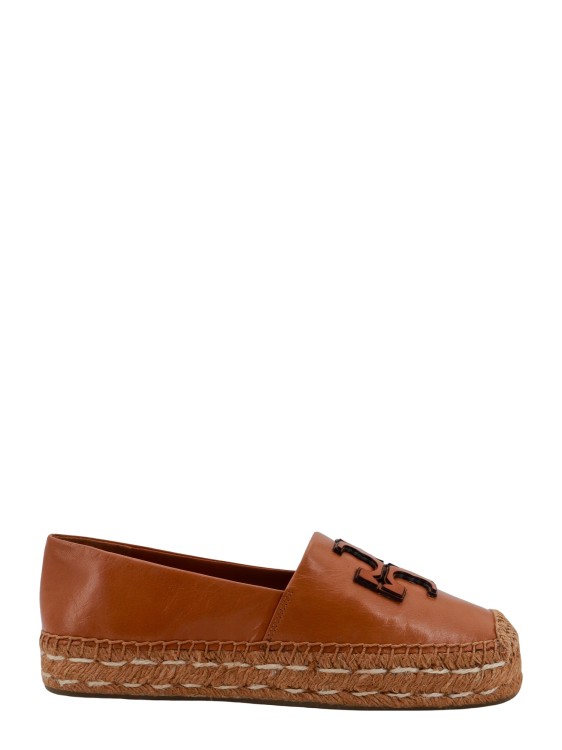 Shop Tory Burch Leather Espadrillas In Brown