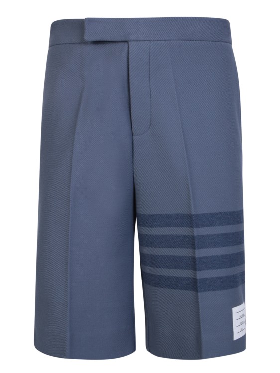 Shop Thom Browne High-waisted Bermuda Shorts In Blue